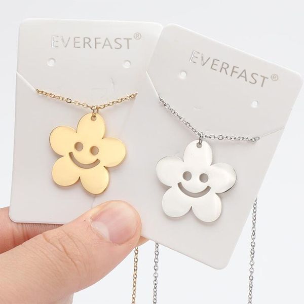 everfast wholesale 10pc/lot smiling face flower stainless steel pendants necklaces sunshine for women kids korean fashion jewelry gift, Silver
everfast wholesale 10pc/lot smiling face flower stainless steel pendants necklaces sunshine for women kids korean fashion jewelry gift, Silver