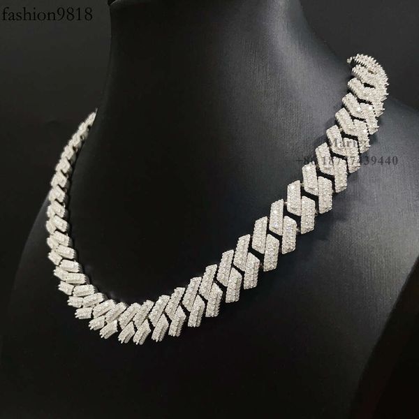pass diamond selector jewelry hip hop necklace 15mm cuban chain sier with vvs moissanite cuban link iced out necklace, Silver
pass diamond selector jewelry hip hop necklace 15mm cuban chain sier with vvs moissanite cuban link iced out necklace, Silver