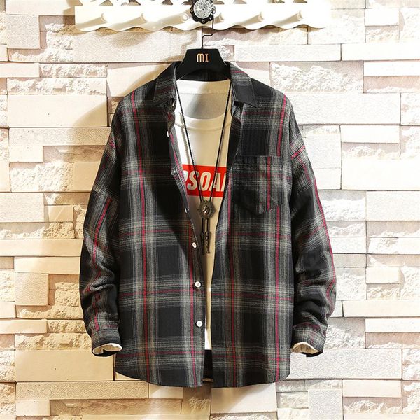 men's casual shirts plaid men shirt slim fit spring flannel red check long sleeve designer homme cotton male clothes b50224l, White;black
men's casual shirts plaid men shirt slim fit spring flannel red check long sleeve designer homme cotton male clothes b50224l, White;black