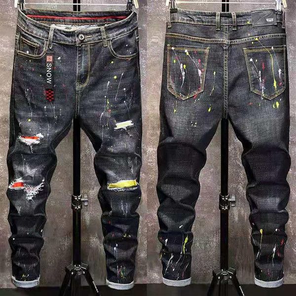 men's winter jeans warm pants fleece destroyed ripped denim trousers thick thermal distressed biker for men clothes278u, Blue
men's winter jeans warm pants fleece destroyed ripped denim trousers thick thermal distressed biker for men clothes278u, Blue