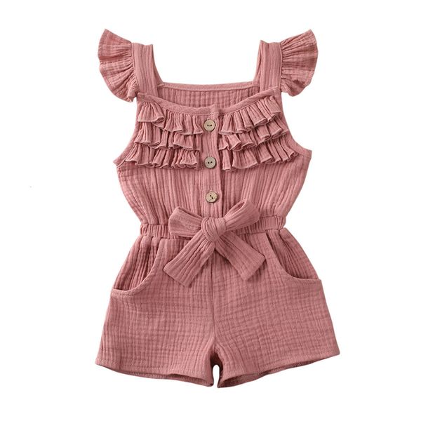 rompers soft cotton bow decor ruffle short sleeve kids girl overalls summer beach toddler baby girl buttons jumpsuit playsuit rompers 230812, Blue
rompers soft cotton bow decor ruffle short sleeve kids girl overalls summer beach toddler baby girl buttons jumpsuit playsuit rompers 230812, Blue