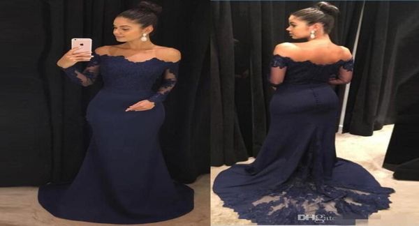 navy blue evening dresses mermaid lace long sleeves prom gowns off the shoulder sweep train bridesmaid dress formal party gowns6838848, Black;red
navy blue evening dresses mermaid lace long sleeves prom gowns off the shoulder sweep train bridesmaid dress formal party gowns6838848, Black;red