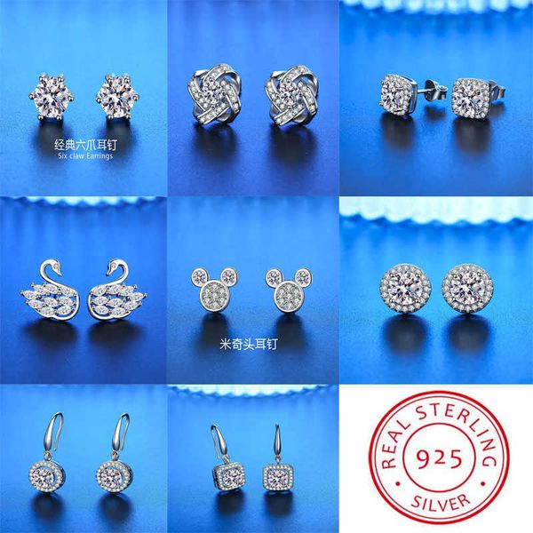 925 sterling silver stud earrings zircon for women fashion exquisite student girlfriend jewelry accessories
925 sterling silver stud earrings zircon for women fashion exquisite student girlfriend jewelry accessories