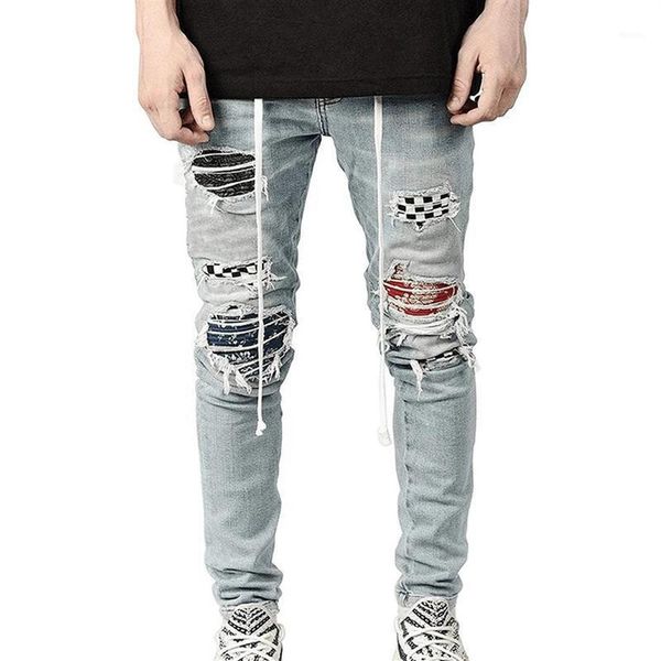laamei men stretchy ripped skinny moto biker jeans destroyed hole slim fit denim pants big size hiphop casual men jeans pants1254s, Blue
laamei men stretchy ripped skinny moto biker jeans destroyed hole slim fit denim pants big size hiphop casual men jeans pants1254s, Blue