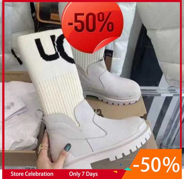 boots women's fashion snow boots thick soled elastic knitting stitching warm socks martin middle platform boots98, Black
boots women's fashion snow boots thick soled elastic knitting stitching warm socks martin middle platform boots98, Black