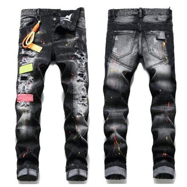 men badge rips stretch black jeans fashion slim fit washed motocycle denim pants men's panelled hip hop trousers for male 1072274, Blue
men badge rips stretch black jeans fashion slim fit washed motocycle denim pants men's panelled hip hop trousers for male 1072274, Blue