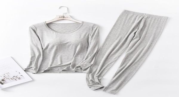 sanderala autumn winter modal pajamas sets women padded long sleeve oneck tshirt all match tee long johns brat homewear y200428017521, Black;red
sanderala autumn winter modal pajamas sets women padded long sleeve oneck tshirt all match tee long johns brat homewear y200428017521, Black;red
