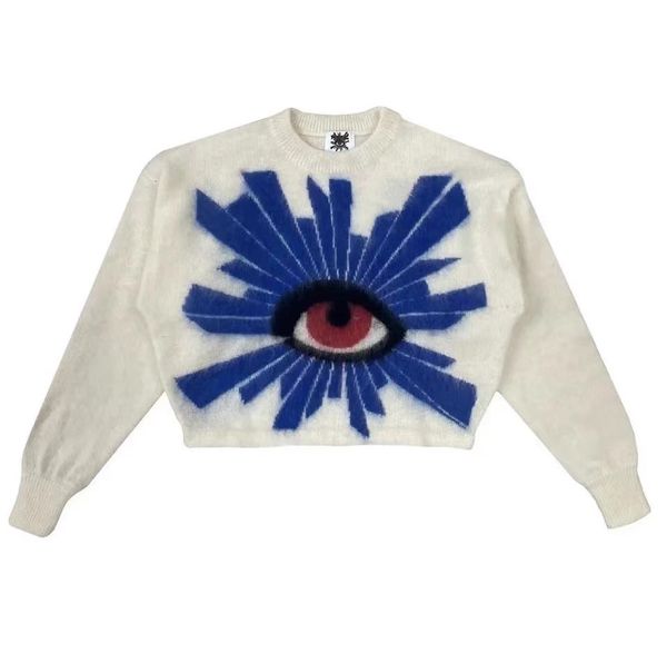 men's sweaters 2023fw loose vintage sweater men women 1 quality knit high street cotton long sleeve pullovers 230811, White;black
men's sweaters 2023fw loose vintage sweater men women 1 quality knit high street cotton long sleeve pullovers 230811, White;black