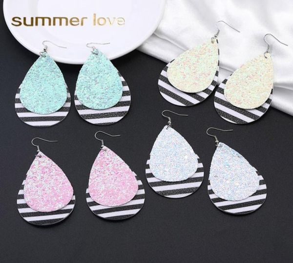 colorful classic glitter waterdrop pu leather earring for women personalized double layer design jewelry statement dangle earrings3830717, Silver
colorful classic glitter waterdrop pu leather earring for women personalized double layer design jewelry statement dangle earrings3830717, Silver