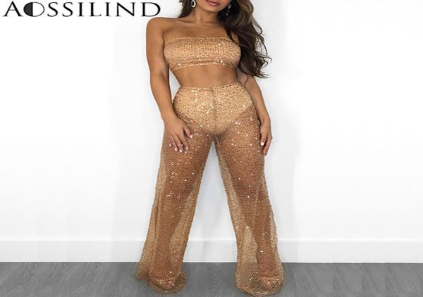 aossilind strapless sequined two piece set jumpsuit rompers wide leg elegant see through mesh long pants playsuit overalls2596977, Black;white
aossilind strapless sequined two piece set jumpsuit rompers wide leg elegant see through mesh long pants playsuit overalls2596977, Black;white