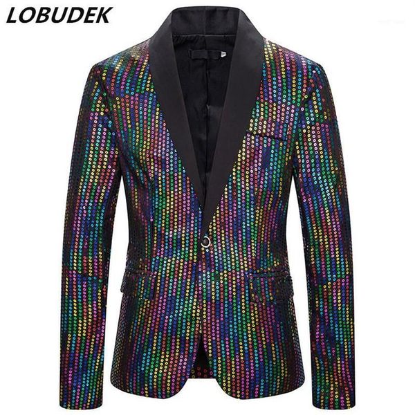 multi-color shiny sequins blazer one button slim fit sequined casual coat stage wear male singer host bar party blazers costume12589, White;black
multi-color shiny sequins blazer one button slim fit sequined casual coat stage wear male singer host bar party blazers costume12589, White;black