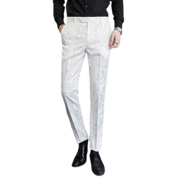 men's suits & blazers white suit pants wedding party dress trousers men jacquard fabric large size pantalones ho280f, White;black
men's suits & blazers white suit pants wedding party dress trousers men jacquard fabric large size pantalones ho280f, White;black