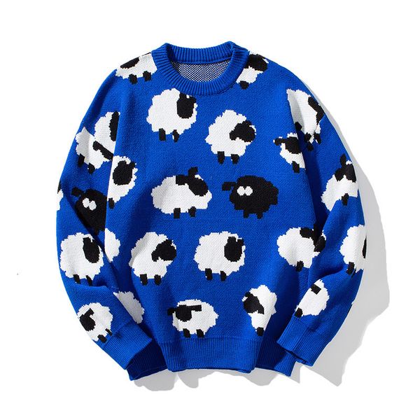 men's sweaters autumn and winter trend sweater mens cute cartoon sheep pattern pullover loose casual round neck knit women 230811, White;black
men's sweaters autumn and winter trend sweater mens cute cartoon sheep pattern pullover loose casual round neck knit women 230811, White;black