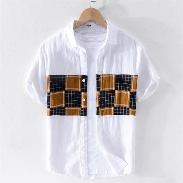 summer men shirt short sleeve white color matching shirts for men fashion retro shirt mens -3xl276l, White;black
summer men shirt short sleeve white color matching shirts for men fashion retro shirt mens -3xl276l, White;black
