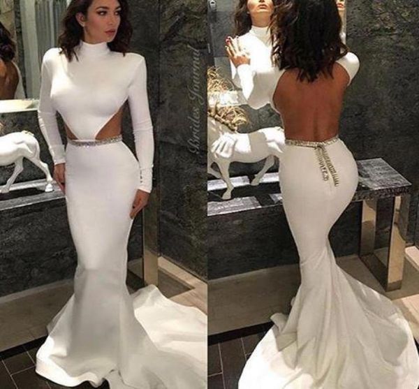 white high neck mermaid prom dresses 2016 long sleeve hollow waist backless evening gowns saudi arabia formal party dresses vestid1556472, Black
white high neck mermaid prom dresses 2016 long sleeve hollow waist backless evening gowns saudi arabia formal party dresses vestid1556472, Black