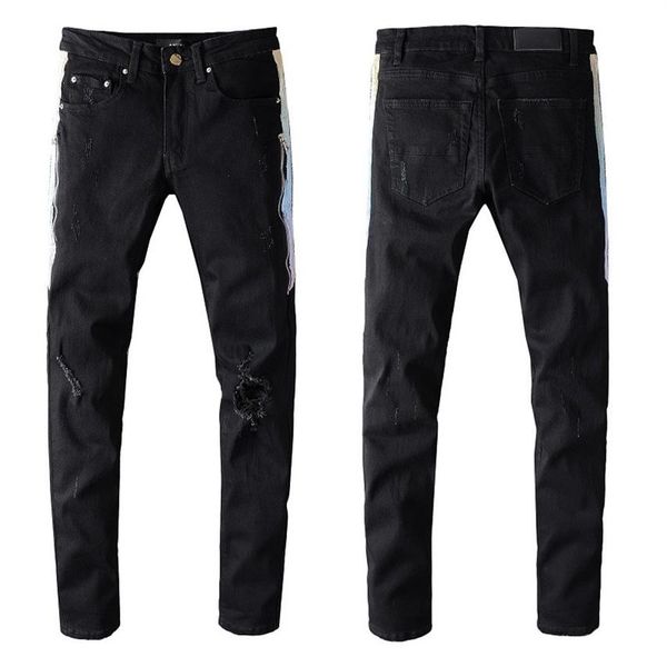 new design mens designer jeans slimleg vintage fold black style hole fashion mens jeans slim motorcycle biker causal hip hop pants153j, Blue
new design mens designer jeans slimleg vintage fold black style hole fashion mens jeans slim motorcycle biker causal hip hop pants153j, Blue