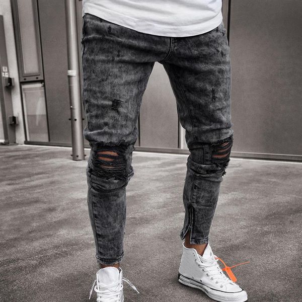 feitong jeans men men clothes skinny stretch denim pants distressed ripped freyed slim fit jeans trousers of male279a, Blue
feitong jeans men men clothes skinny stretch denim pants distressed ripped freyed slim fit jeans trousers of male279a, Blue