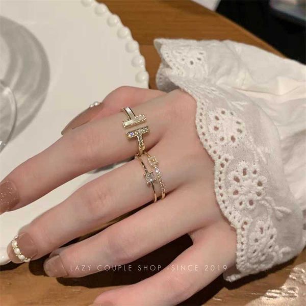 trendy new light luxury white fritillaria zircon ring for female ins in a niche design with high-end layered open ring, Silver
trendy new light luxury white fritillaria zircon ring for female ins in a niche design with high-end layered open ring, Silver