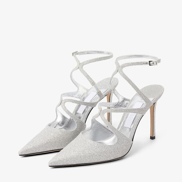 fashion women sandals famous azia pump 95 mm italy luxurious pointed toe cross double ankle sling buckle silver glitter clastic designer san, Black
fashion women sandals famous azia pump 95 mm italy luxurious pointed toe cross double ankle sling buckle silver glitter clastic designer san, Black