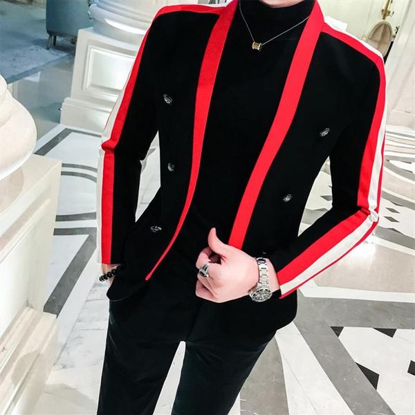 luxury blazer club clothing designer fashion striped hip hop social cardigan 250g, White;black
luxury blazer club clothing designer fashion striped hip hop social cardigan 250g, White;black