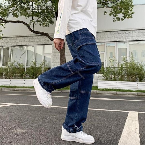 men's jeans men wid leg baggy harajuku pants 2021 mens japanese streetwear vintage denim trousers man black joggers 5xl284s, Blue
men's jeans men wid leg baggy harajuku pants 2021 mens japanese streetwear vintage denim trousers man black joggers 5xl284s, Blue