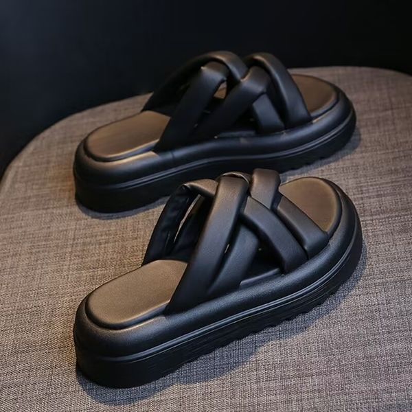 summer women patform slippers wedges leather sandals beach shoes outdoor quality comfortable soft non-slip black white
summer women patform slippers wedges leather sandals beach shoes outdoor quality comfortable soft non-slip black white