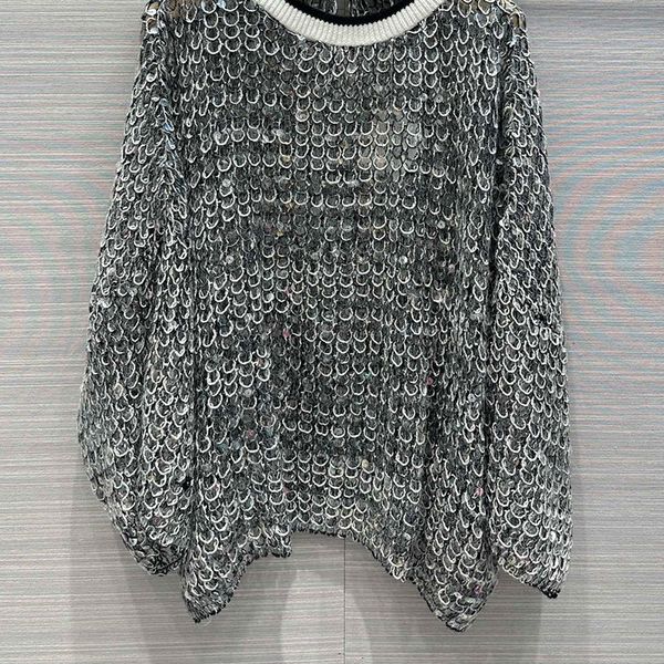 women's sweaters 23 spring summer fashion hollow out knitted pullover runway women fish scale sequins oneck long sleeve sweater soft ju, White;black
women's sweaters 23 spring summer fashion hollow out knitted pullover runway women fish scale sequins oneck long sleeve sweater soft ju, White;black