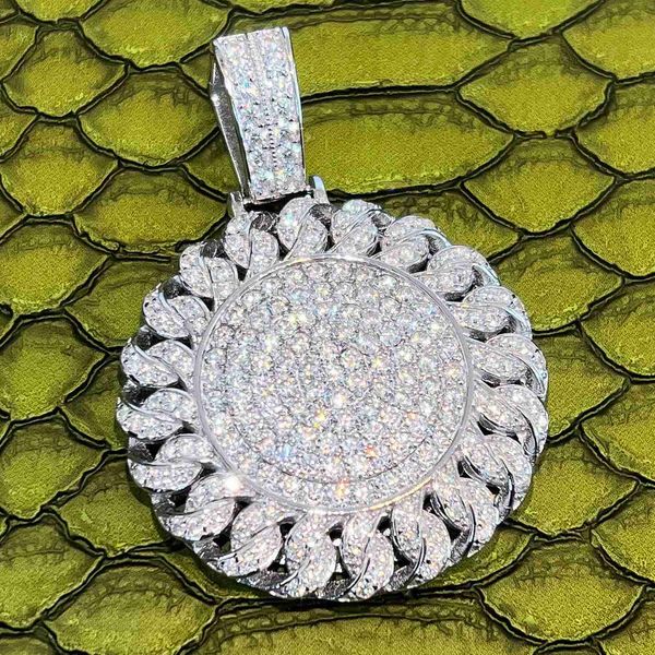 custom jewelry unique design round pendant 925 sterling silver diamond moissanite pendant
custom jewelry unique design round pendant 925 sterling silver diamond moissanite pendant