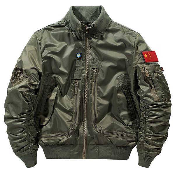 men's jackets spring autumn short air force jackets men pilot baseball tactical military coat bomber jacket stand-collar big pocket out, Black;brown
men's jackets spring autumn short air force jackets men pilot baseball tactical military coat bomber jacket stand-collar big pocket out, Black;brown