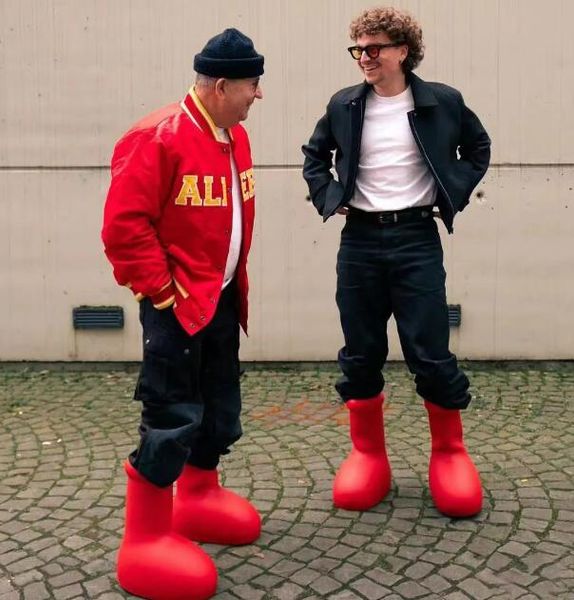 fashion mschf big red boots astro boots thick bottom rubber platform rain bootie size 36-46, Black
fashion mschf big red boots astro boots thick bottom rubber platform rain bootie size 36-46, Black