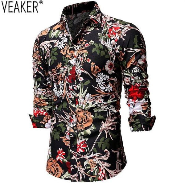 2020 autumn new men's long sleeve floral printed shirts male slim fit casual shirt men printed business shirt s-2xl2415, White;black
2020 autumn new men's long sleeve floral printed shirts male slim fit casual shirt men printed business shirt s-2xl2415, White;black