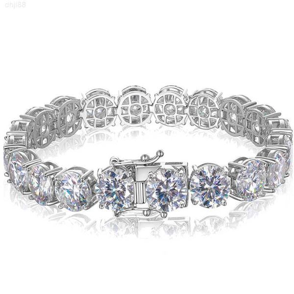 10mm vvs moissanite diamond bracelets miami cuban link chains round cut diamond iced out tennis bracelets, Silver
10mm vvs moissanite diamond bracelets miami cuban link chains round cut diamond iced out tennis bracelets, Silver