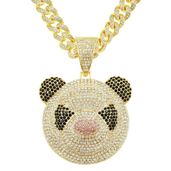 hip hop men rapper diamond pendant necklace shiny panda head pendant micro-inset zircon jewelry night club accessory sweater collarbone cuba, Silver
hip hop men rapper diamond pendant necklace shiny panda head pendant micro-inset zircon jewelry night club accessory sweater collarbone cuba, Silver