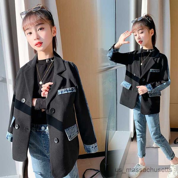jackets new girls denim jackets fashion patchwork kids overcoat loose children black blazer coat teenager spring fall clothes 11y r230812, Blue;gray
jackets new girls denim jackets fashion patchwork kids overcoat loose children black blazer coat teenager spring fall clothes 11y r230812, Blue;gray
