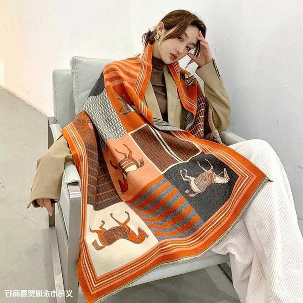luxury designer h ermes scarf of wool checkered cashmere shawl for women highend office air conditioning room thickened insulation versatile, Blue;gray
luxury designer h ermes scarf of wool checkered cashmere shawl for women highend office air conditioning room thickened insulation versatile, Blue;gray
