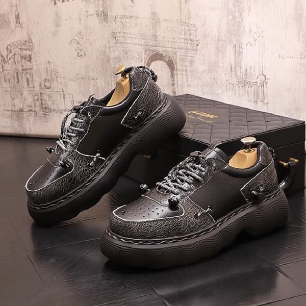 white leather designer men casual shoes hip hop platform shoes loafers tennis zapatillas hombre 1aa30, Black
white leather designer men casual shoes hip hop platform shoes loafers tennis zapatillas hombre 1aa30, Black