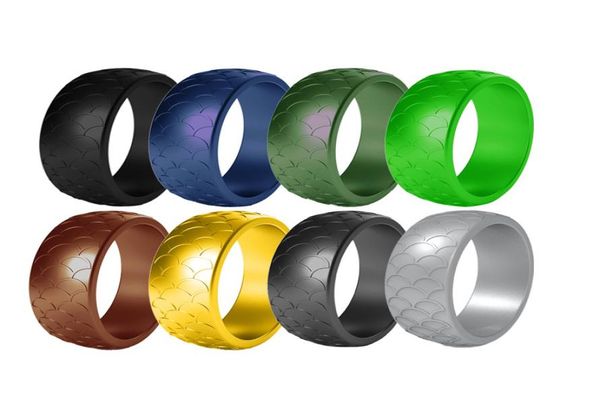8pack 2020 style fish scale silicone rubber rings 8colors group silicone wedding bands men039s sport silicone vip ring2551201, Silver
8pack 2020 style fish scale silicone rubber rings 8colors group silicone wedding bands men039s sport silicone vip ring2551201, Silver