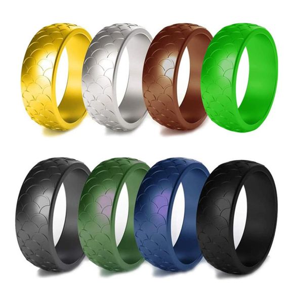 new 8 colors silicone ring for men 8.7mm fish-scale silicone rings rubber bands hypoallergenic fit flexible silicone finger ring2886019, Silver
new 8 colors silicone ring for men 8.7mm fish-scale silicone rings rubber bands hypoallergenic fit flexible silicone finger ring2886019, Silver