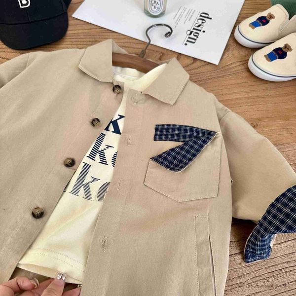 jackets kids' overcoat 2023 spring new boys and girls patchwork trench coat baby mid-length coat fashion r230812, Blue;gray
jackets kids' overcoat 2023 spring new boys and girls patchwork trench coat baby mid-length coat fashion r230812, Blue;gray