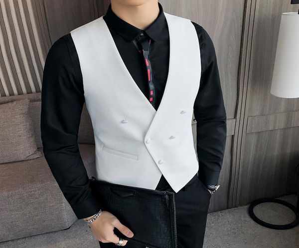 men vest double breasted white red black suit waistcoat dress slim fit deep v collar classic weste evening wedding gilet male5913037, Black;white
men vest double breasted white red black suit waistcoat dress slim fit deep v collar classic weste evening wedding gilet male5913037, Black;white