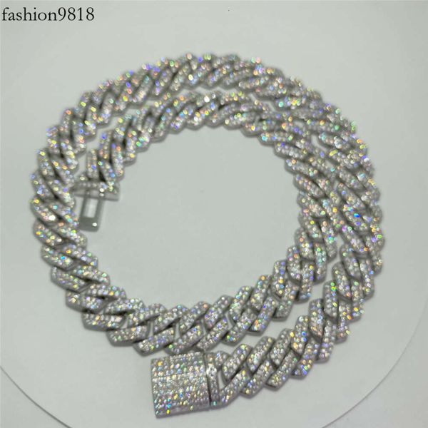 in stock 14mm wide moissanite diamond cuban link sier fully iced out vvs moissanite hip hop jewelry chain cuban bracelet, Silver
in stock 14mm wide moissanite diamond cuban link sier fully iced out vvs moissanite hip hop jewelry chain cuban bracelet, Silver