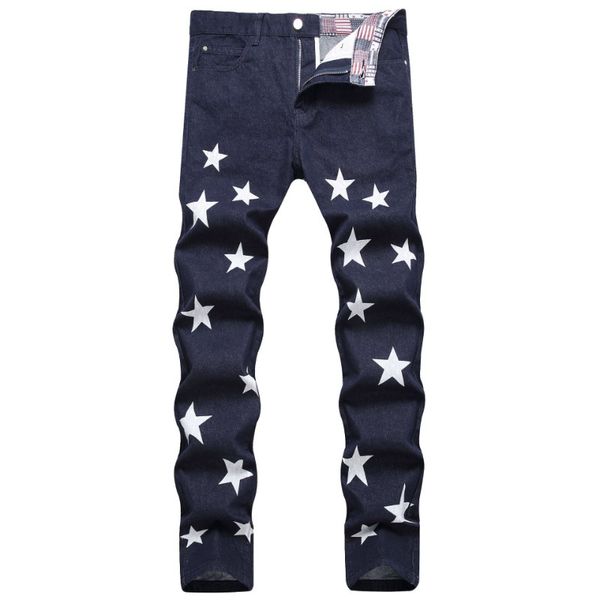 men's jeans fashion streetwear hip hop punk calca rock motorcycle star printed men 230811, Blue
men's jeans fashion streetwear hip hop punk calca rock motorcycle star printed men 230811, Blue