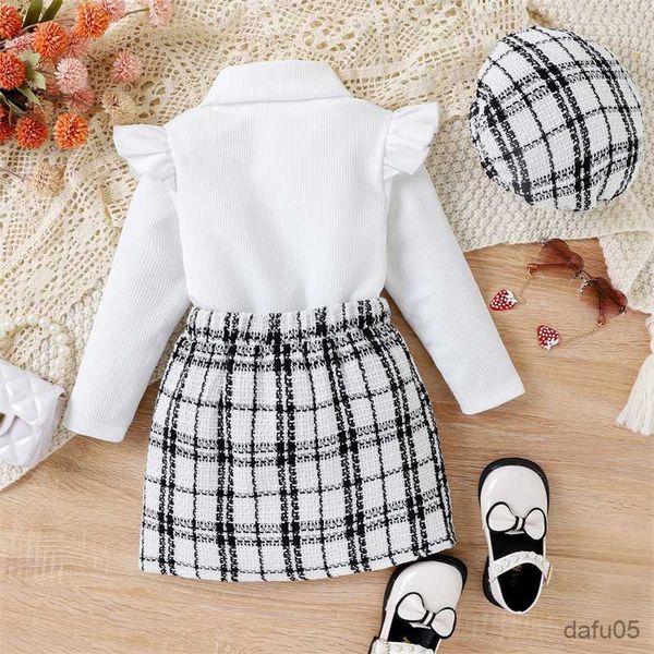 clothing sets kid girls clothes fall elegant outfit long sleeve high neck knitted high waist plaid skirt beret set r230812, White
clothing sets kid girls clothes fall elegant outfit long sleeve high neck knitted high waist plaid skirt beret set r230812, White