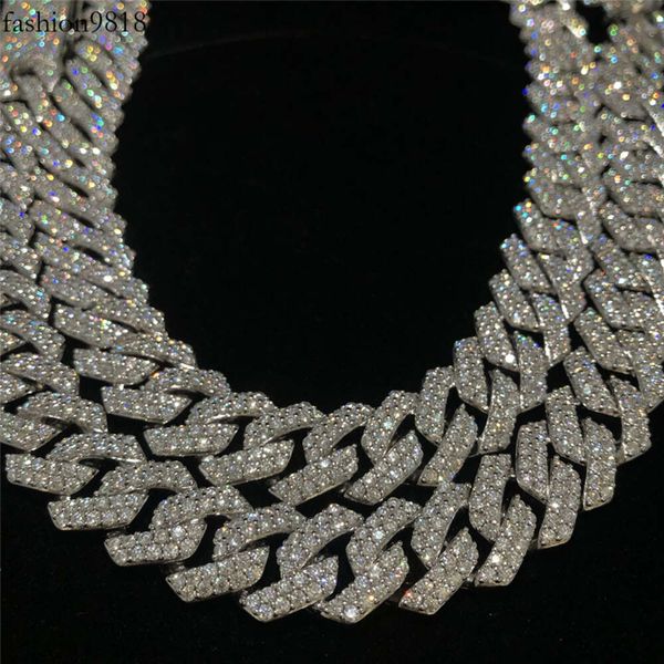 15mm sterling sier iced out hip hop moissanite jewelry cuban necklace long clasp bling diamond men jewelry cuban link chain, Silver
15mm sterling sier iced out hip hop moissanite jewelry cuban necklace long clasp bling diamond men jewelry cuban link chain, Silver