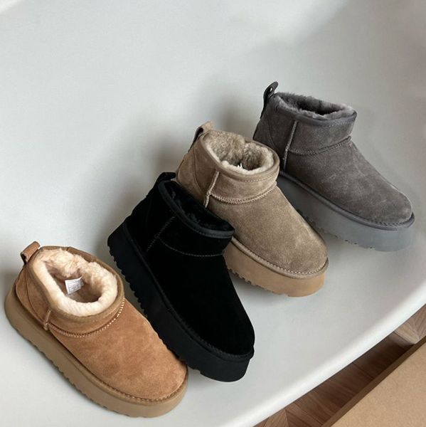 women winter ultra mini boot designer australian platform boots for men real leather warm ankle fur booties luxurious uggity shoe eur35-44, Black
women winter ultra mini boot designer australian platform boots for men real leather warm ankle fur booties luxurious uggity shoe eur35-44, Black