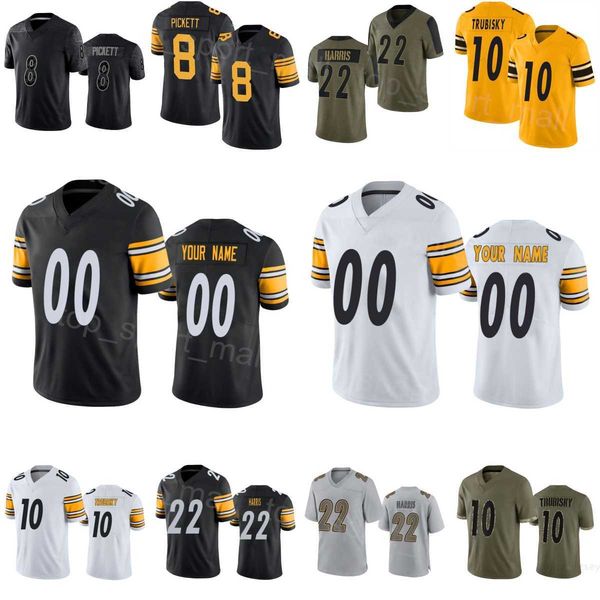men kids women football 8 kenny pickett jerseys 10 mitch trubisky 22 najee harris 30 jaylen warren 89 gunner olszewski 77 broderick jones st, Black;red
men kids women football 8 kenny pickett jerseys 10 mitch trubisky 22 najee harris 30 jaylen warren 89 gunner olszewski 77 broderick jones st, Black;red