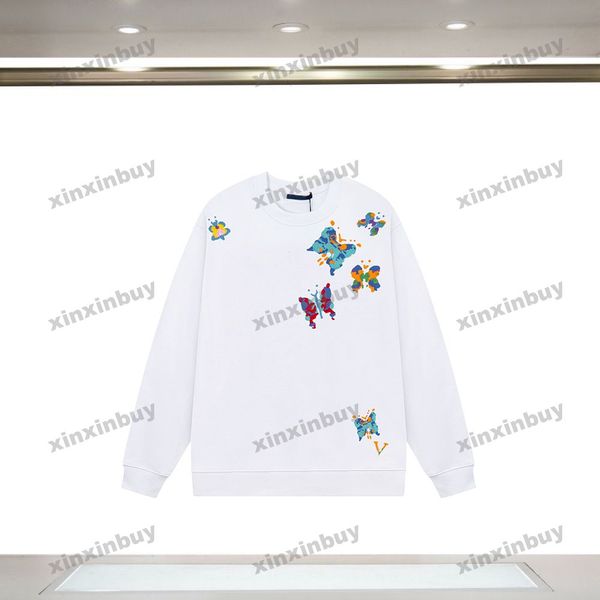 xinxinbuy men women designer sweatshirt hoodie paris butterfly embroidery sweater gray blue black white s-2xl, Black;brown
xinxinbuy men women designer sweatshirt hoodie paris butterfly embroidery sweater gray blue black white s-2xl, Black;brown
