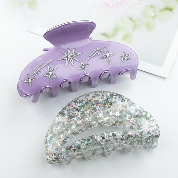 acetate colored pentagram y2k fashion large shiny five-pointed star hair clip claw acetic acid shark clip hair accessories, Slivery;white
acetate colored pentagram y2k fashion large shiny five-pointed star hair clip claw acetic acid shark clip hair accessories, Slivery;white