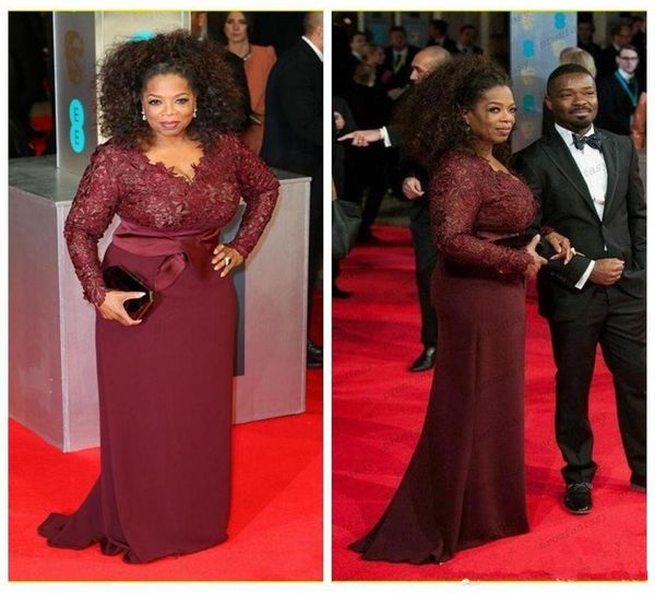 oprah winfrey burgundy long sleeves lace modest mother of the bride evening dresses custom plus size celebrity red carpet gown9258084, Black;red
oprah winfrey burgundy long sleeves lace modest mother of the bride evening dresses custom plus size celebrity red carpet gown9258084, Black;red