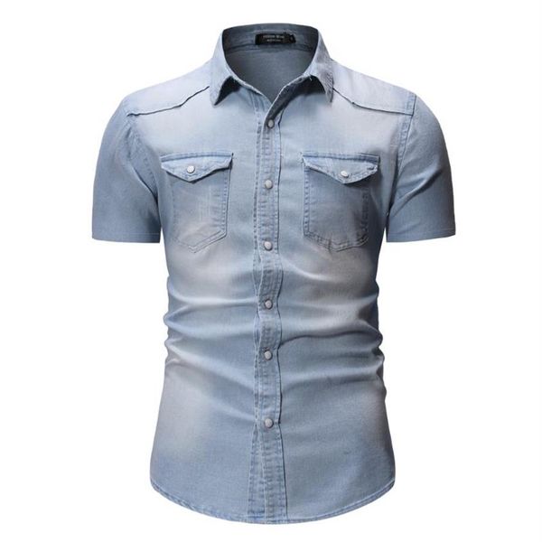2020 summer denim new shirt men cotton jeans shirt fashion slim short sleeve cowboy male army stylish asian size 3xl233o, White;black
2020 summer denim new shirt men cotton jeans shirt fashion slim short sleeve cowboy male army stylish asian size 3xl233o, White;black